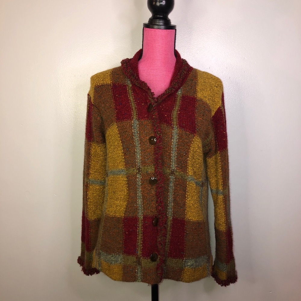 Vintage Susan Bristol Fall Wool Blend Button Up Blazer Jacket